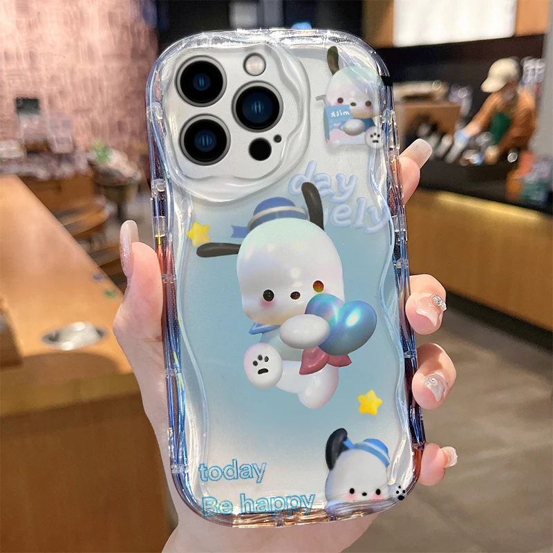 thumbnail image 1 of Sanrio-Funda de Hello Kitty Pochacco Wave para iPhone, 16, 15, 14 Pro Max, 13, 12 Mini, 11, XS, X, XR, 8, 7 Plus, SE, 2022, 2020, 1 of 5