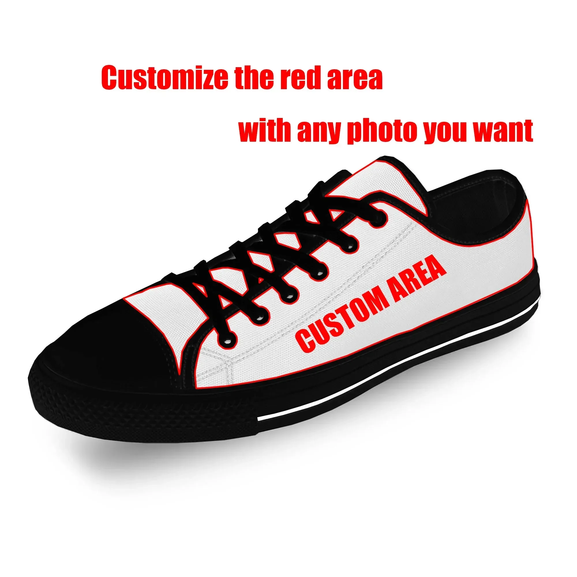 

Custom Low Top Sneakers Womens Mens Teenager High Quality Shoes Canvas Sneaker Casual Couple Tailor Made Shoe Black And White