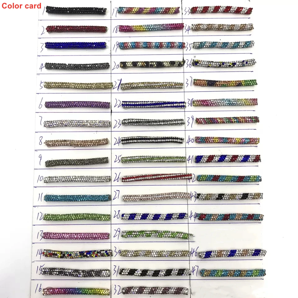 6Mm Rhinestones Trimming Round Tube Cord Cotton Rope Shiny White Crystal String Bling Drawstring For Diy Bows Headband Shoelaces