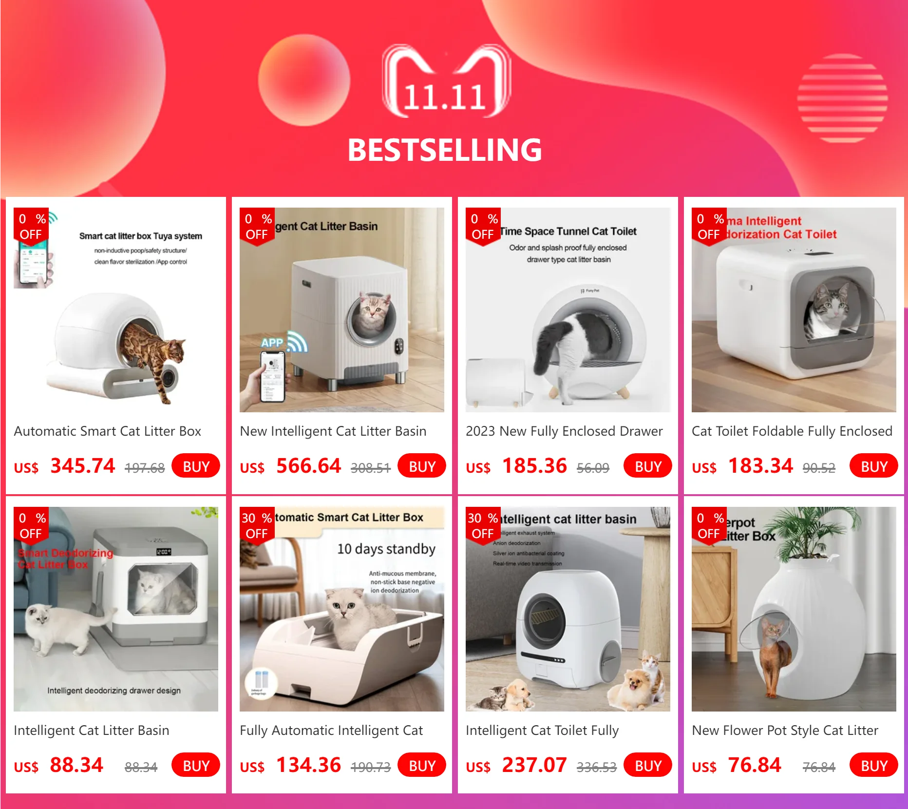 Automatic Smart Cat Litter Box Self Cleaning With App & Odor Control_voghion.com