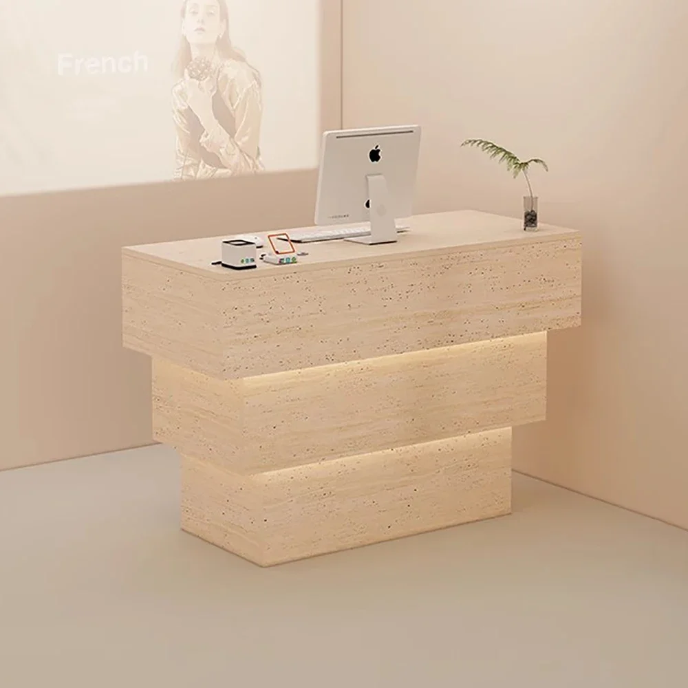 Office Supermarket Reception Desks Store Design Simple Style Front Desk Luxury Bar Counter Salon Mostrador Negocio Furniture