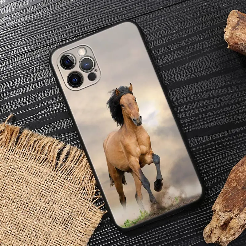 Galloping Horse Design Soft Phone Case Cover