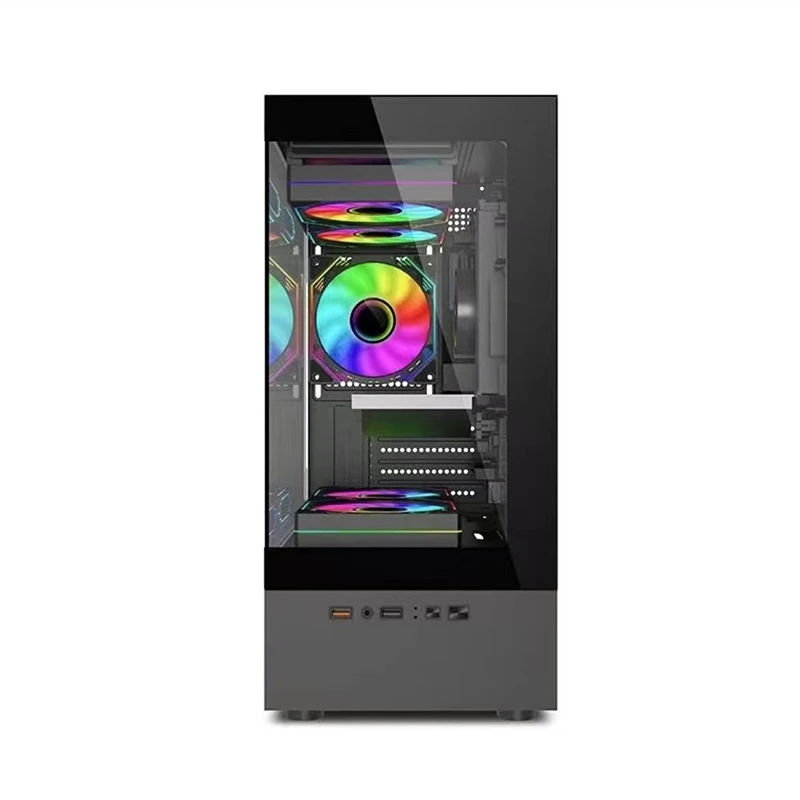 Power Train Illusory Mirror Black/White MATX Sea View Room Case 240 Water Cooled Cooling Desktop Assembled Computer Case