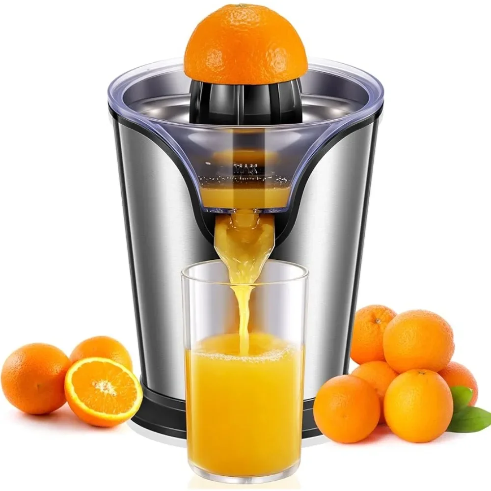 OrangeJuiceSqueezerElectricCitrusJuicerwithTwoInterchangeableConesSuitablefororange