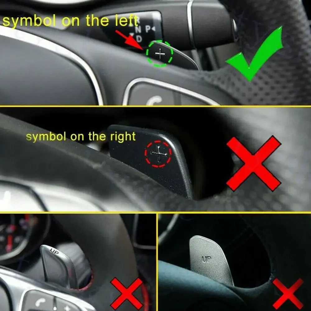 Aluminum Shift Paddle Blade Steering Wheel Paddle Shifter Extension For Mercedes Benz A B C E GLE Class W176 W205 W246 C117 W218