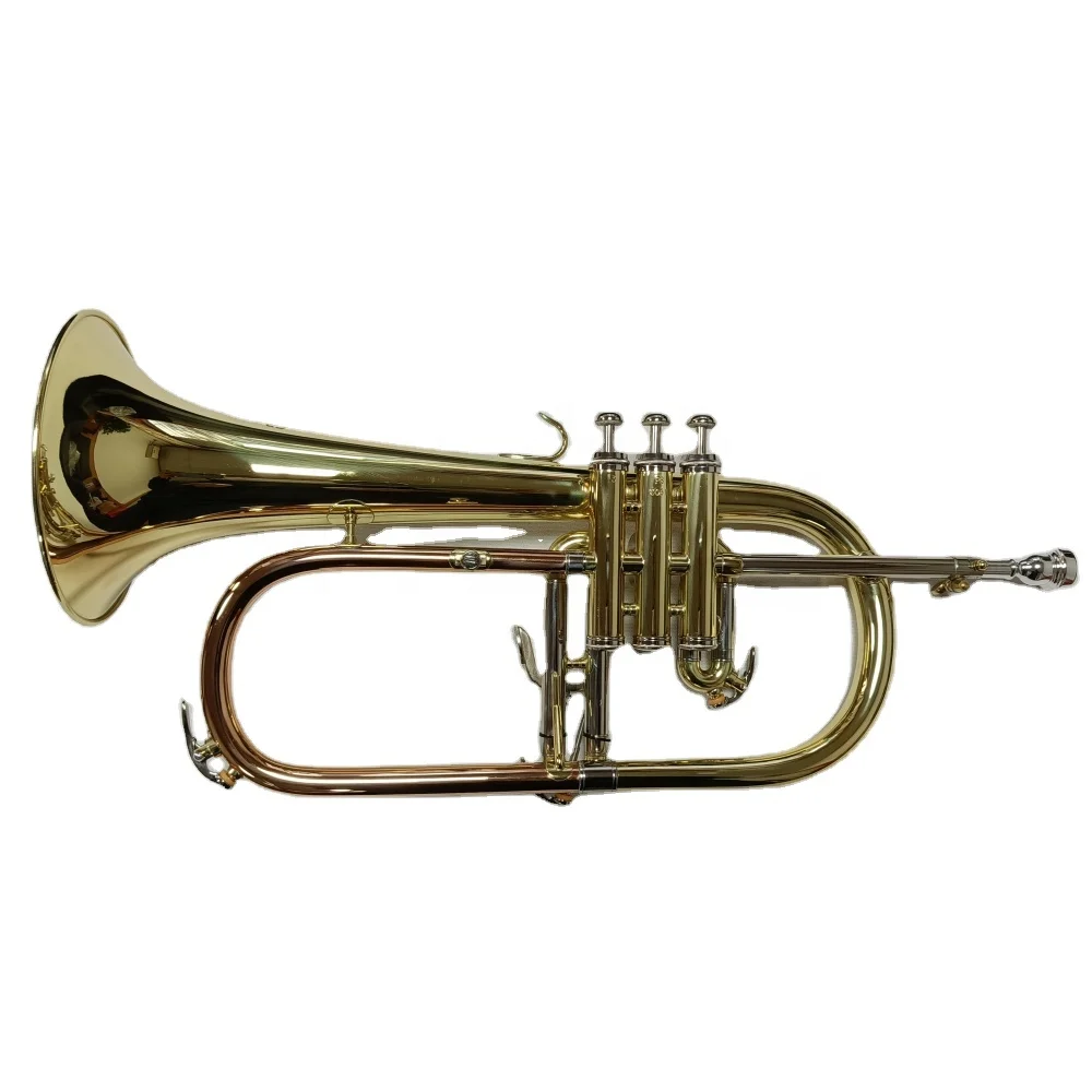 

Brass body Gold lacquer Tone Bb Flugelhorn