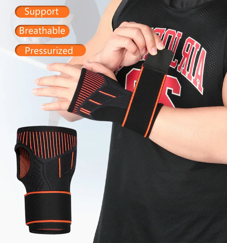 

1Pcs Wrist Support High quality Sport Protective Gear Boxing hand wraps support+Weightlifting Bandage Wristband Support