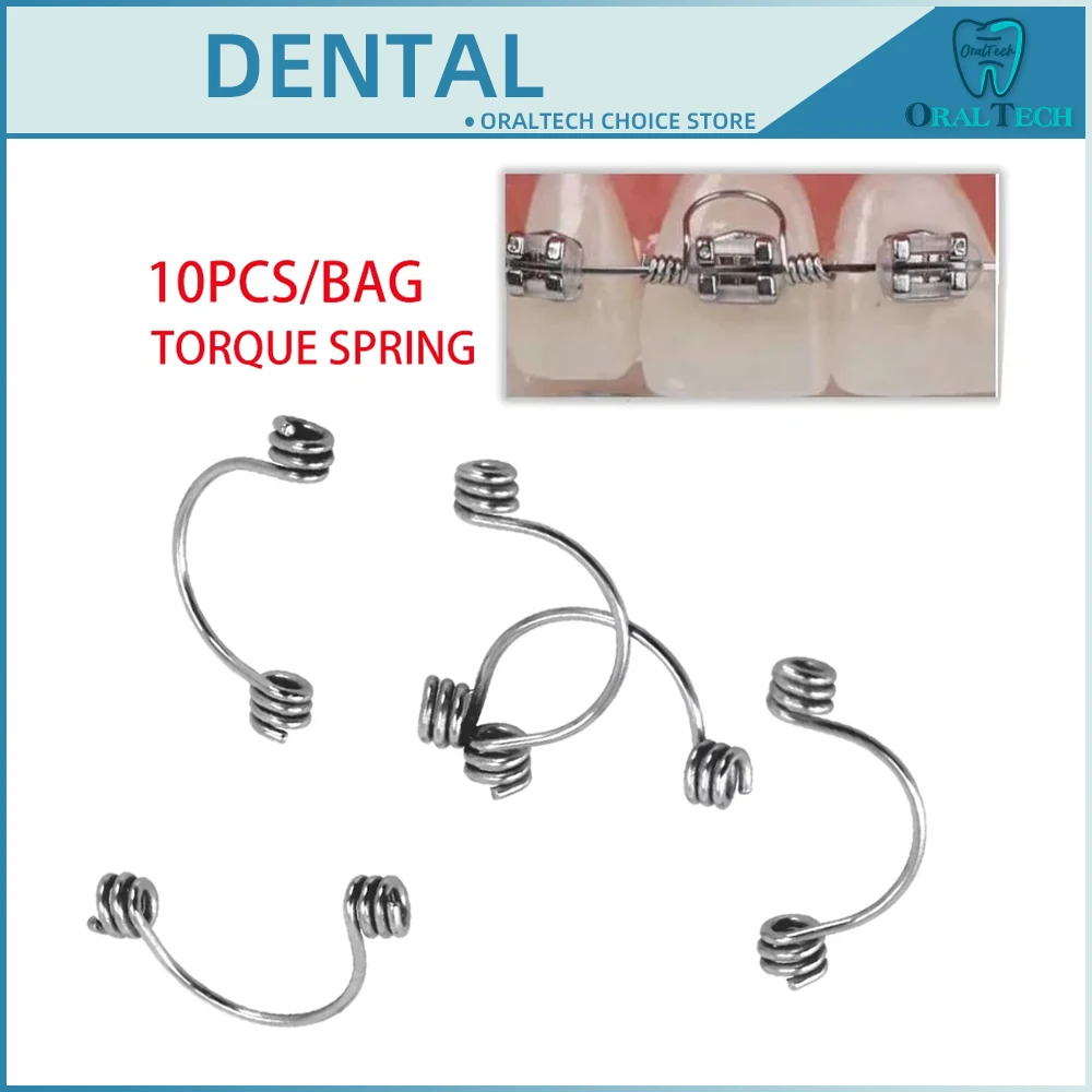 Torque Spring Bracket 10Pcs Dental Torque Springs Orthodontic Bracket Anterior Teeth Torquing ...