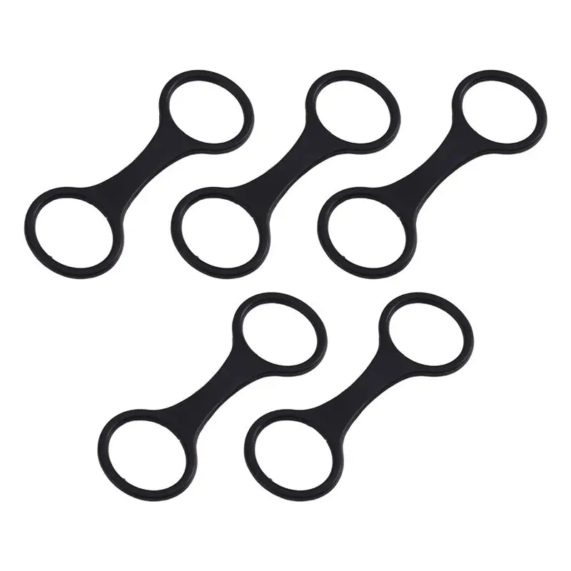 AEF5-5PCS 다이빙 튜브 홀더 리테이너 클립 실리콘 스노클 스트랩 블랙 컬..