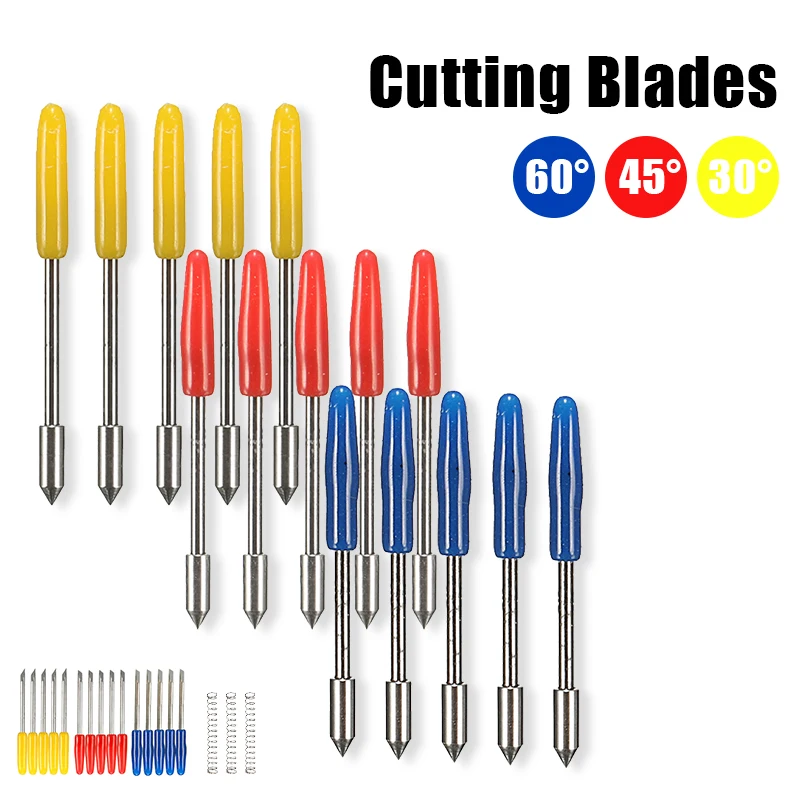 5Pcs 30/45/60 Degrees Replacement Blades Stainless Steel Carving Knife For Lettering Plotter Blade Cutter Blades Cutting Plotter