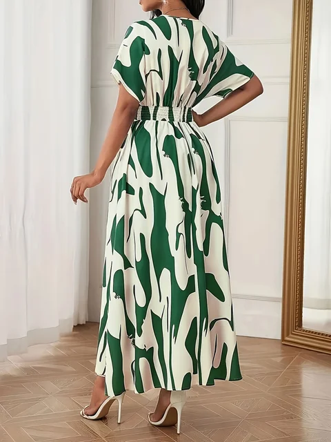 Women Plus Size Woven Spring/Summer Dress - Image 2