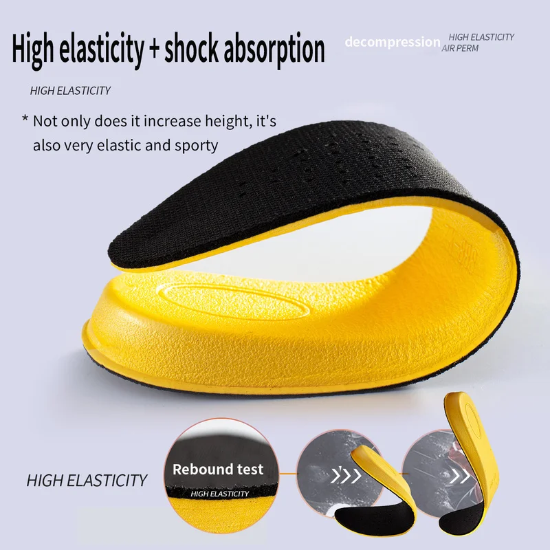 Height Increase Insole Breathable Sport Insoles Arch Suport Insoles Men Women Adjustable Size Heighten Pad Feet Care Cushion