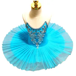 Blue Ballet Tutu Skirt Ballet For Children's Swan Lake Costume Kids Belly Dance Costumes Stage Performance Dress