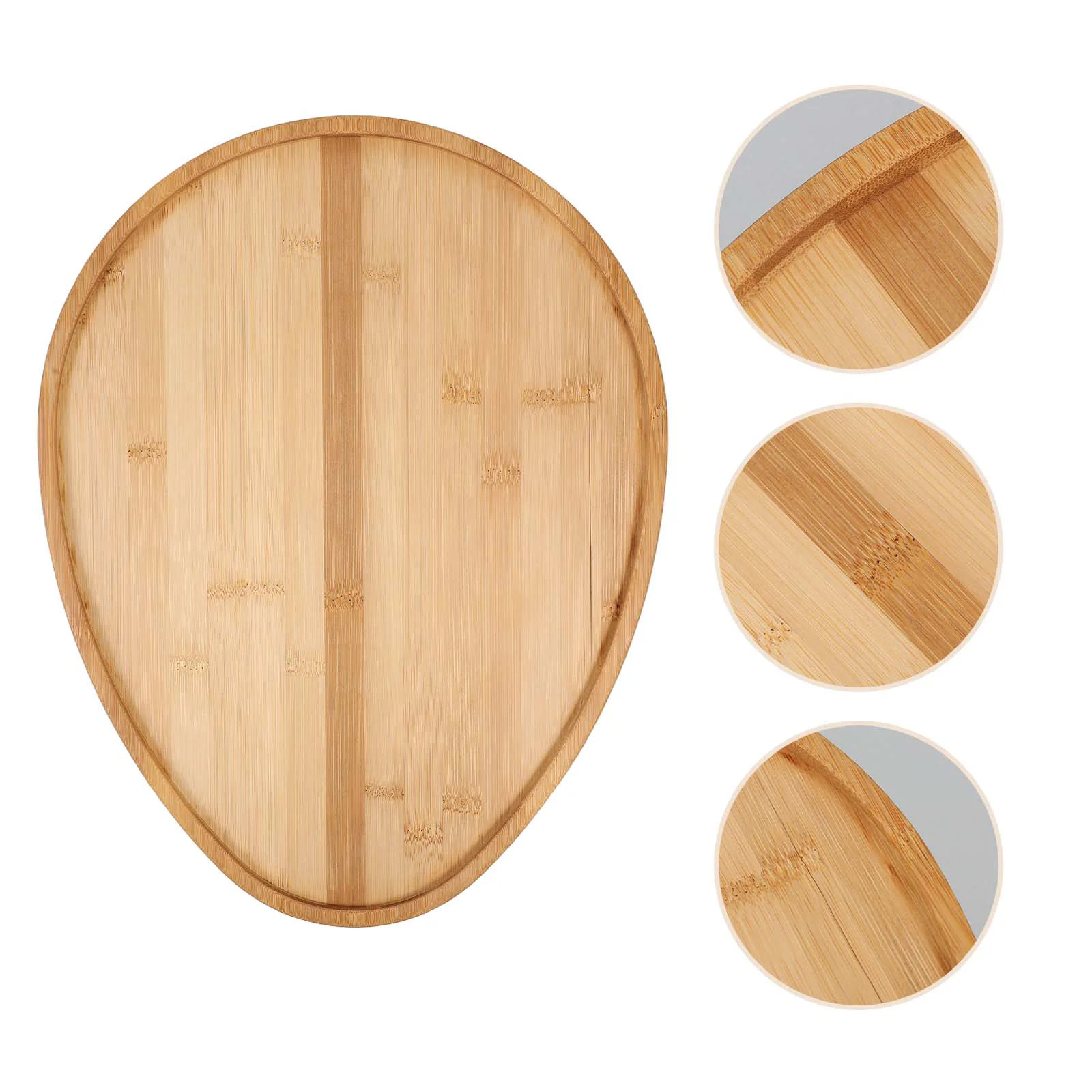 Egg Shaped Tray Easter Wood Plate Wooden Platters and Trays Charcuterie Board Supplies Serving Snack Food 6