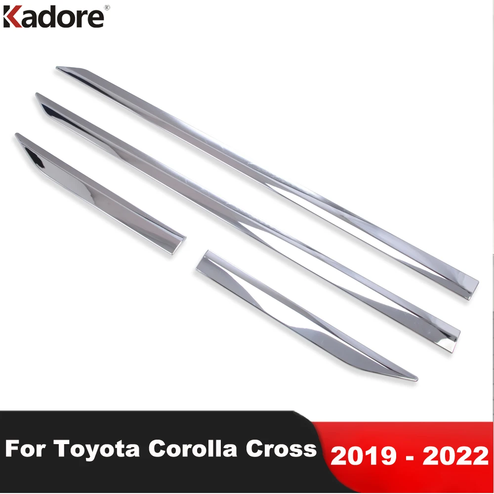 

Отделка кузова, молдинг на боковые двери для Toyota Corolla Cross 2019 2020 2021 хромированная Дверная панель украшения МОЛДИНГ ПОЛОСА наклейка стайлинга автомобилей 4 шт.