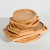 Wooden Soap Dispenser Tray Vanity Countertop Bottles Organizer Holder Round Square Candles Jewelry Storage Tray For Bathroom 2