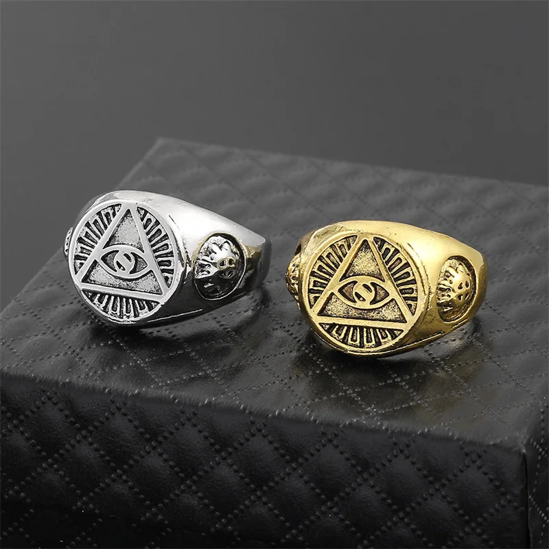 Yungqi Punk Eye of God Vintage Egypt Pyramid All-Seeing Eye