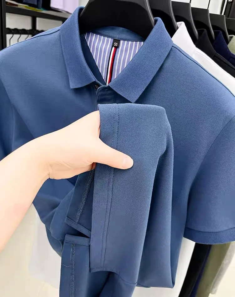 Men's fashionable casual polo shirt new summer breathable and comfortable embroidered short sleeved business luxury outdoor top 30 Sc9551e6af492480fa316f9551e381abar