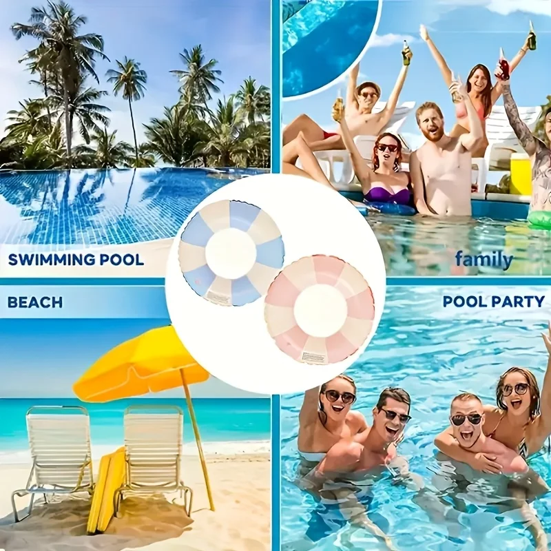 large Rooxin Inflatable Pool Float Swimming Ring for Kids Adults Water Play Swim Tube Swimming Circle Summer Beach Party Float