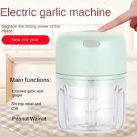 Electric Garlic Chopper Portable Veggie Chopper with 100 ml Spoon Garlic Grinder Masher Onion Chopper Blender to Vegetable 1