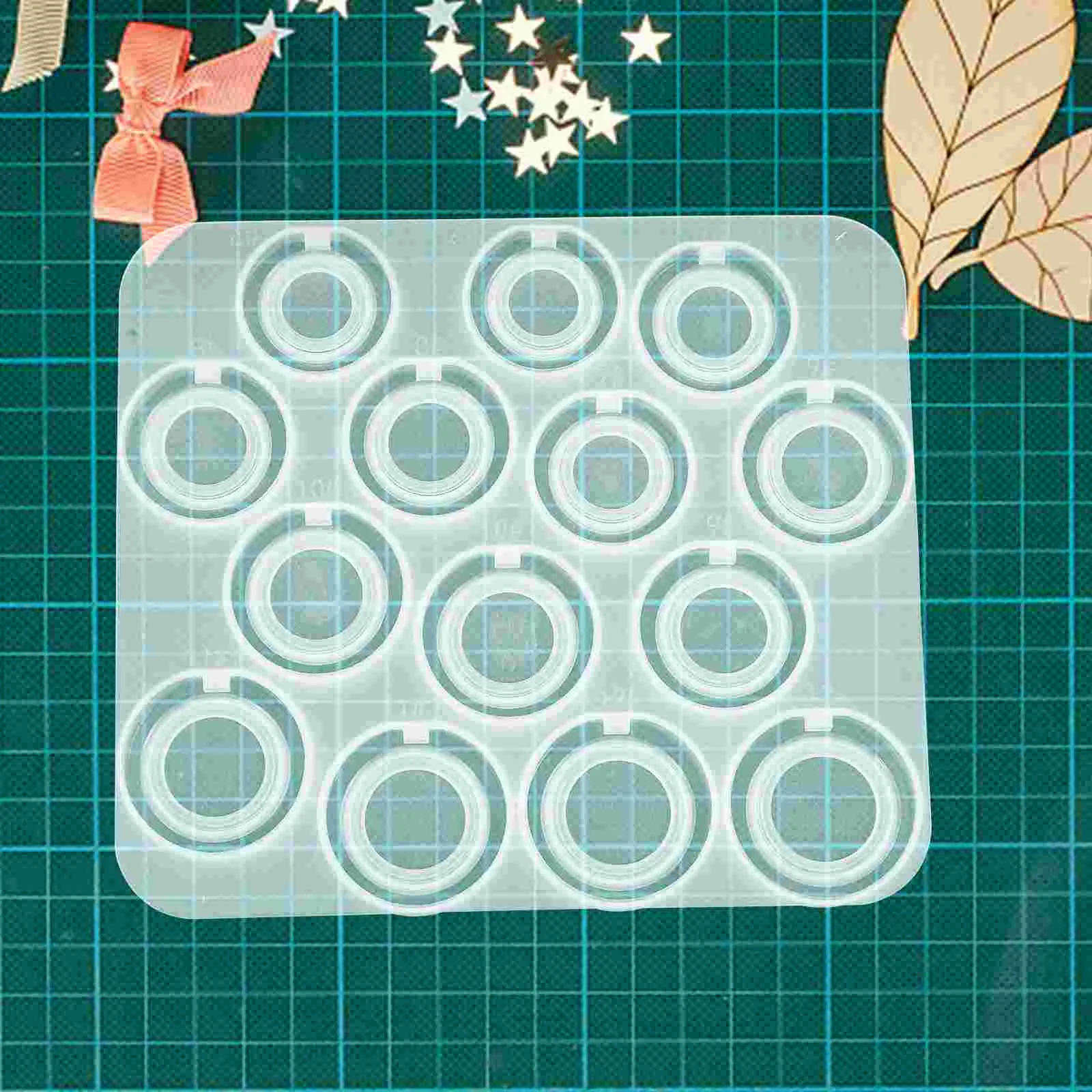 

Silicone Mold Ring Moulds for Resin Art Gemstone Making DIY Casting Jewelry Epoxy Molds White