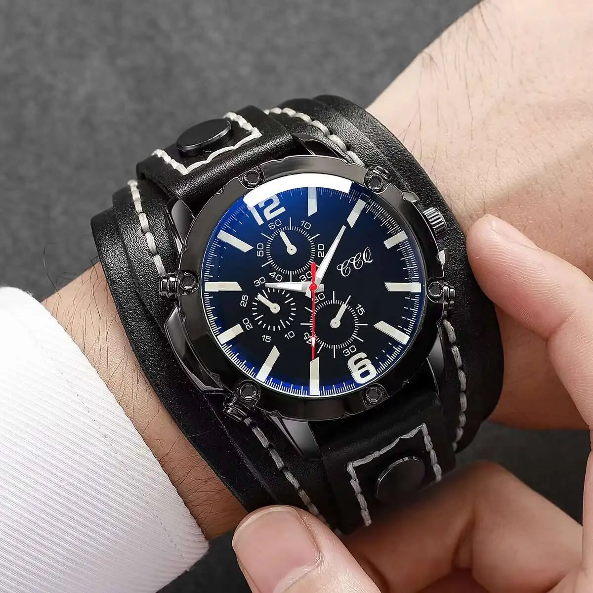 Feida Casual Leather Quartz Analog Wrist Watch Men Watches Relogio masculino Men Watches
