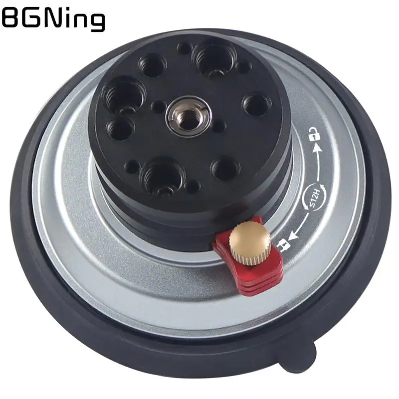 Neue 4-Zoll-Auto-Saugnapf-Montagebasis 1/4 Zoll 3/8 Zoll ARRI Action-Kamera Handpumpe Vakuum-Saugnapf für GoPro Insta360 Heavy-Duty