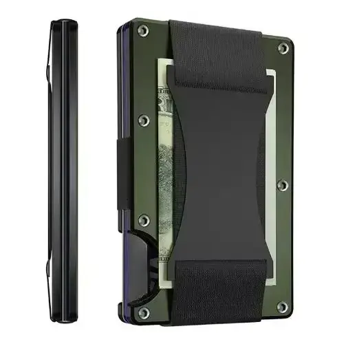 Forged Carbon Fiber Minimalist Slim Smart Wallets for Men Cashback Credit Card Holder Luxury Aluminium Wallet Rfid Money Clip - Image 10