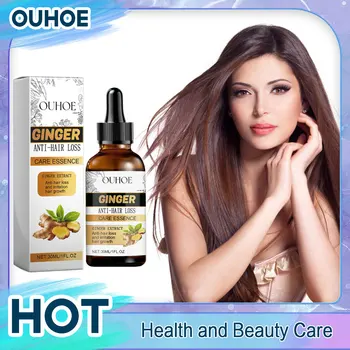 OUHOE Ginger Hair Growth Serum Improve Frizz Prevent Baldness Scalp Repair Smooth Nourishment Hair Care Essential Oil 30ml