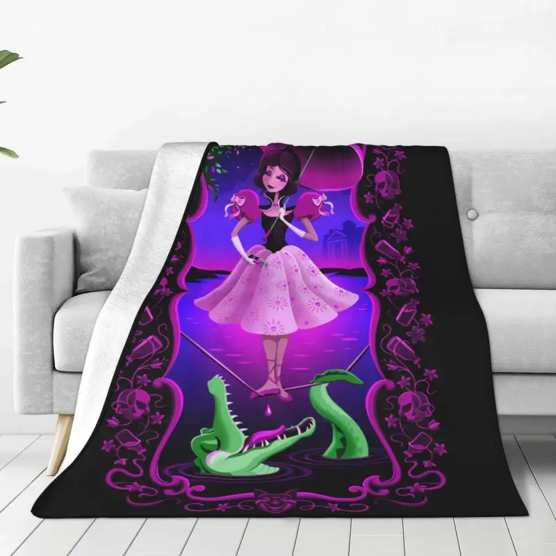 

Wonder Ground Gallery Presents Blankets Flannel Sprint Haunted Mansion Halloween Horror Film Throw Blanket for Couch Bedroom 1