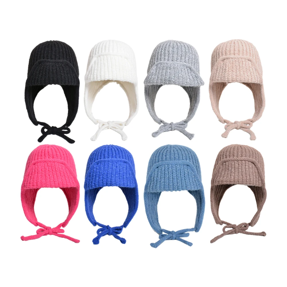 

Hats For Men And Women Winter Thick Warm Knit Woolen Hat Autumn And Winter Korean Version Fleece Cold Cycling Men's Cotton Hat