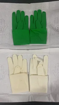 Medispo  indicator (1 pack) 12 inch double-layer two-colour disposable latex gloves  protection two-pack 1