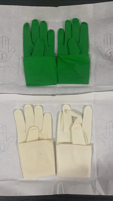 Medispo  indicator (1 pack) 12 inch double-layer two-colour disposable latex gloves  protection two-pack 1