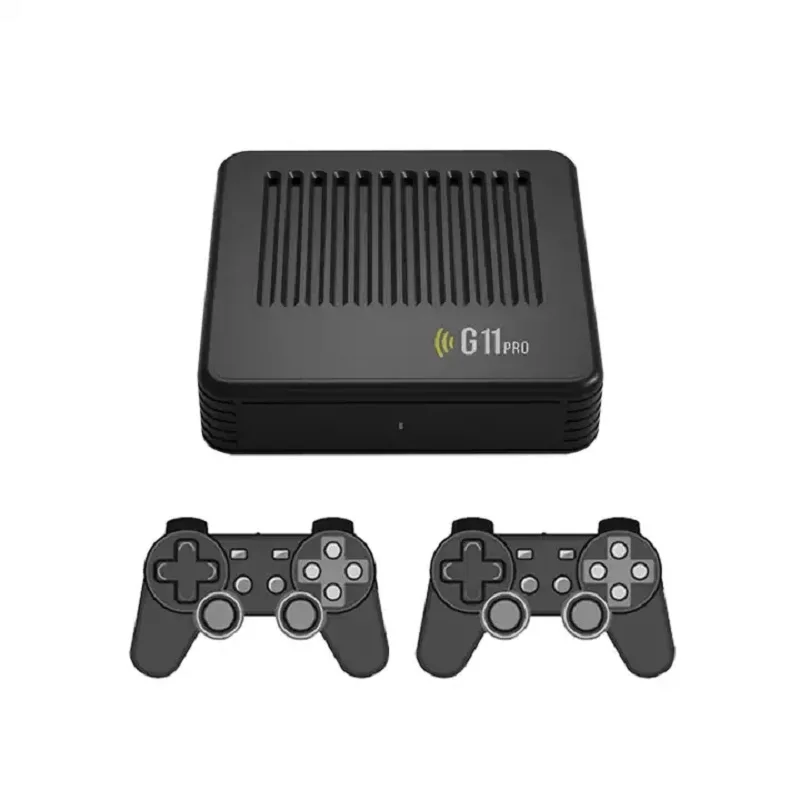

G11 Pro Video Game Console Game Stick 2.4G Wireless Double Controller Gamepad 4K Android 9.0 TV Box For PS1/PSP 60000+ Games