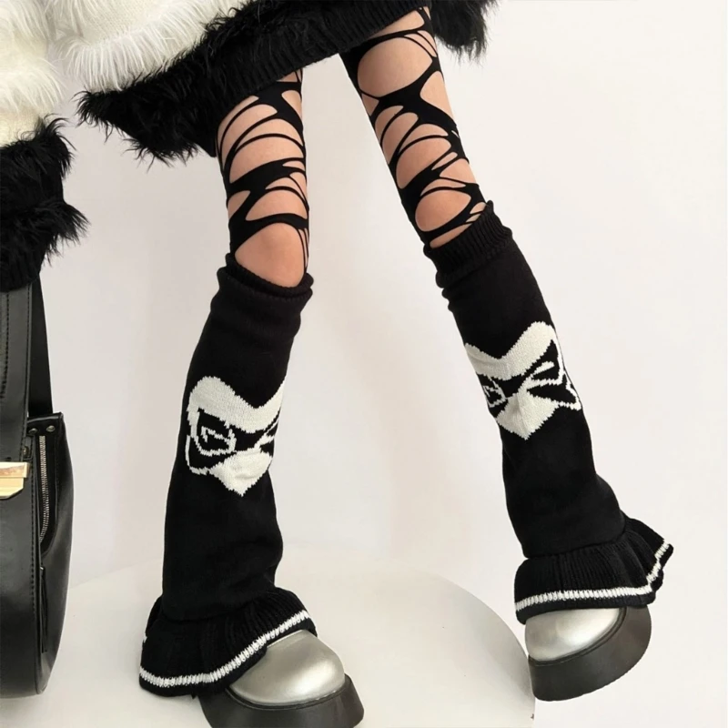 

Flared Leg Warmers for Women Girls Ballet Lolitas Foot Cover Socks Gothic Harajuku Leg Cover Middle Tube Socks