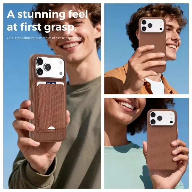 Premium Tech Fabric Woven Magnetic Phone Case with Wireless Charging Compatibility