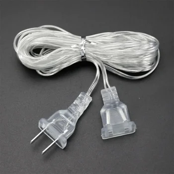 EU / US Plug 3 / 5m Extender Wire For LED String Light Christmas Holiday Wedding Party Lighting Curtain Light String Extension 3