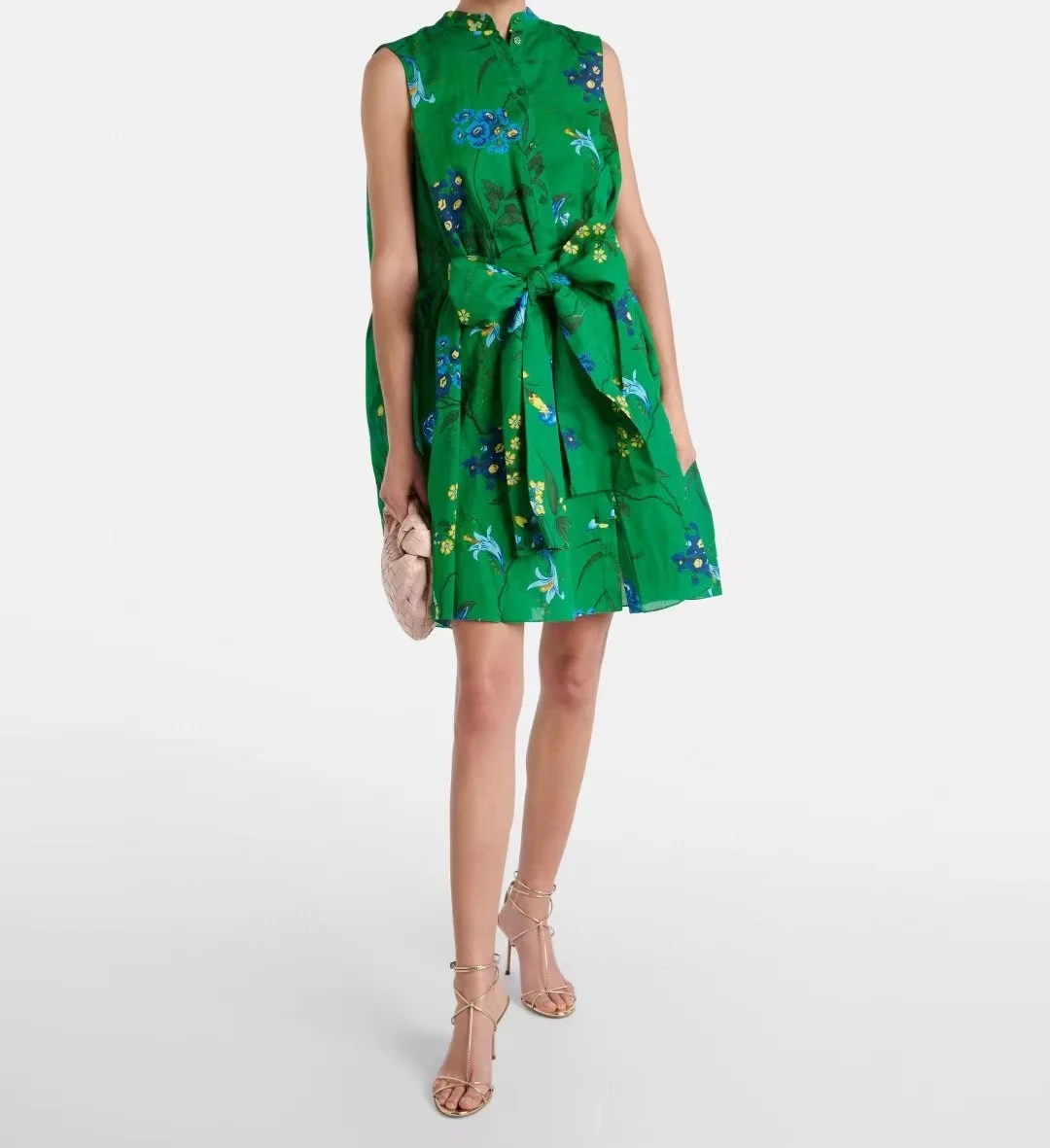 

2024 High end custom cotton active printing belt tie dress