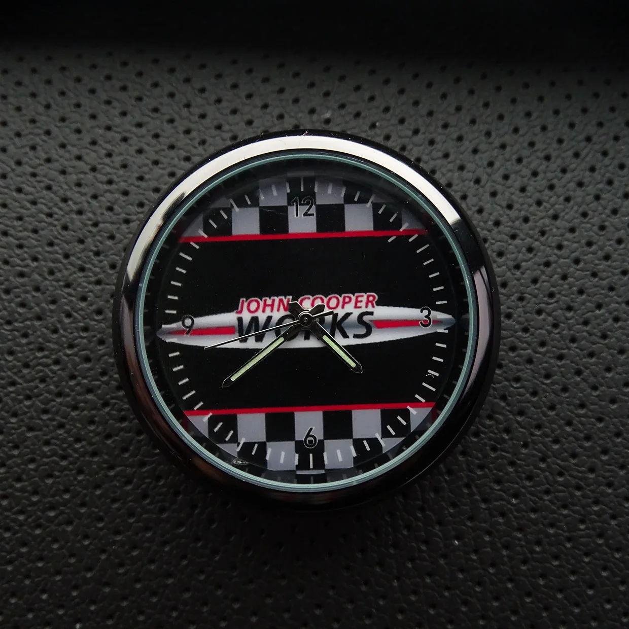 Union Jack For MINI Cooper S JCW R50 R52 R53 R55 R56 R57 R58 R59 R60 R61 Car Quartz Clock Luminous Internal Stick-On Digital