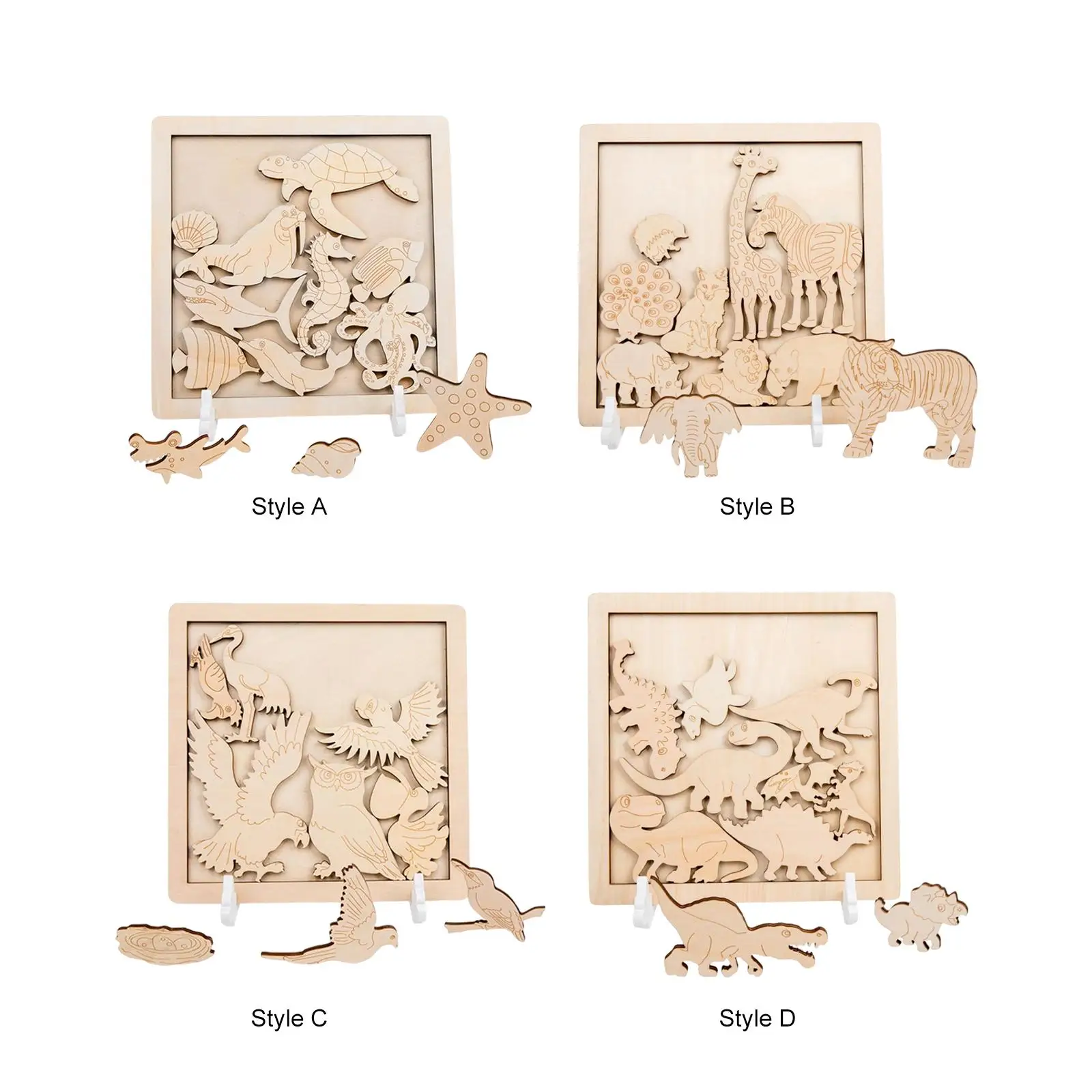 

Graffiti Animal Jigsaw Puzzle Education Learning Birthday Gifts Board Games Wooden Jigsaw Puzzle for Children Boys and Girls