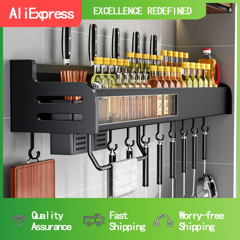 Tiktok Hot Household Multipurpose Kitchen Rack Wall mounted Organizer