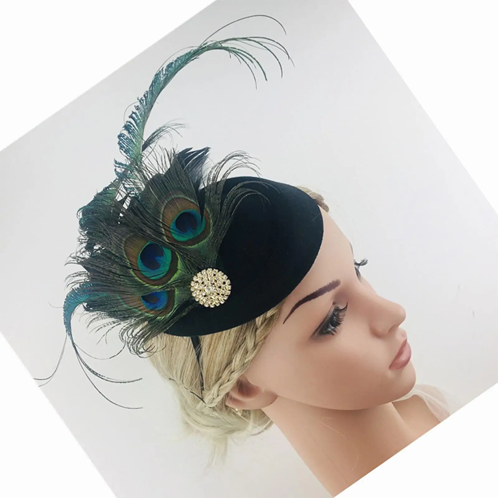 Fascinators Hat for Women, Pillbox Tea Party Hat, Derby Feather Cocktail Fascinator Headband