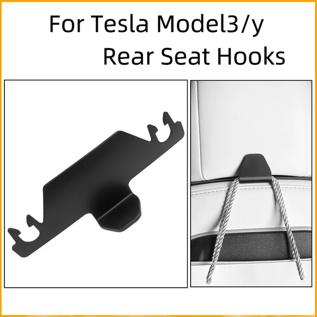 2PCS Seat Back Hooks Compatible with Tesla Model 3 Model Y2017-2023car  Accessories Coat Hanger Headrest