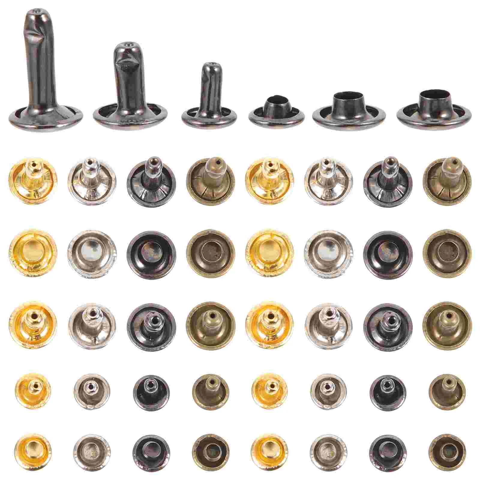 

Double Sided Work Working Kit Tubular Metal Studs Iron Leathercraft Supplies