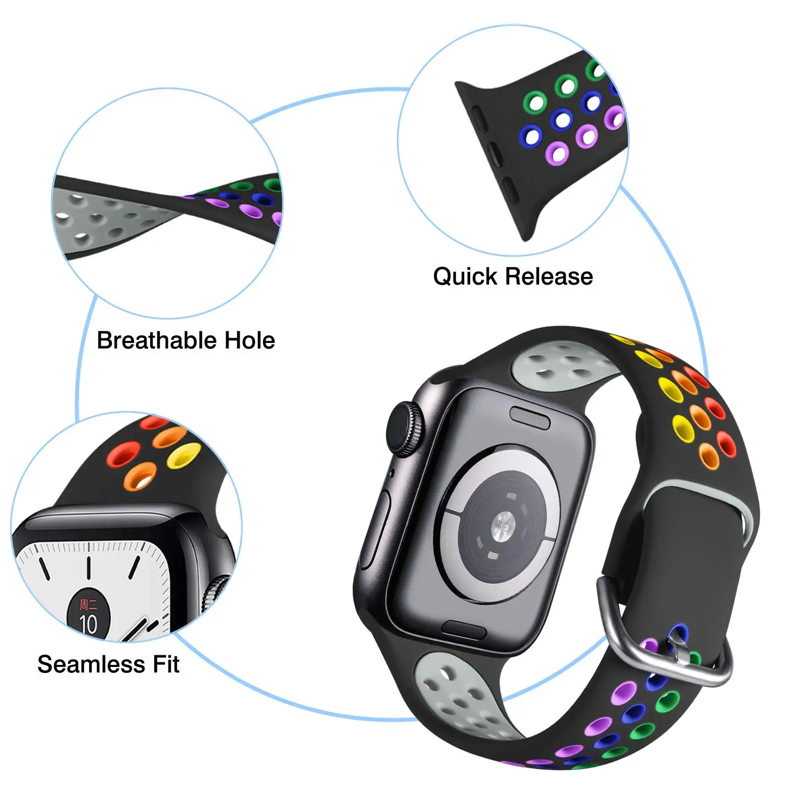 Breathable Silicone Sport Band Strap