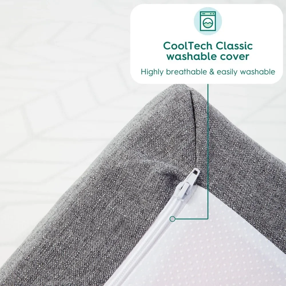 Gel Infused Mattress Toppe Twin XL, Thick, Cooling Memory Foam, Washable Cover, College Dorm Room Essential Mattress Toppers