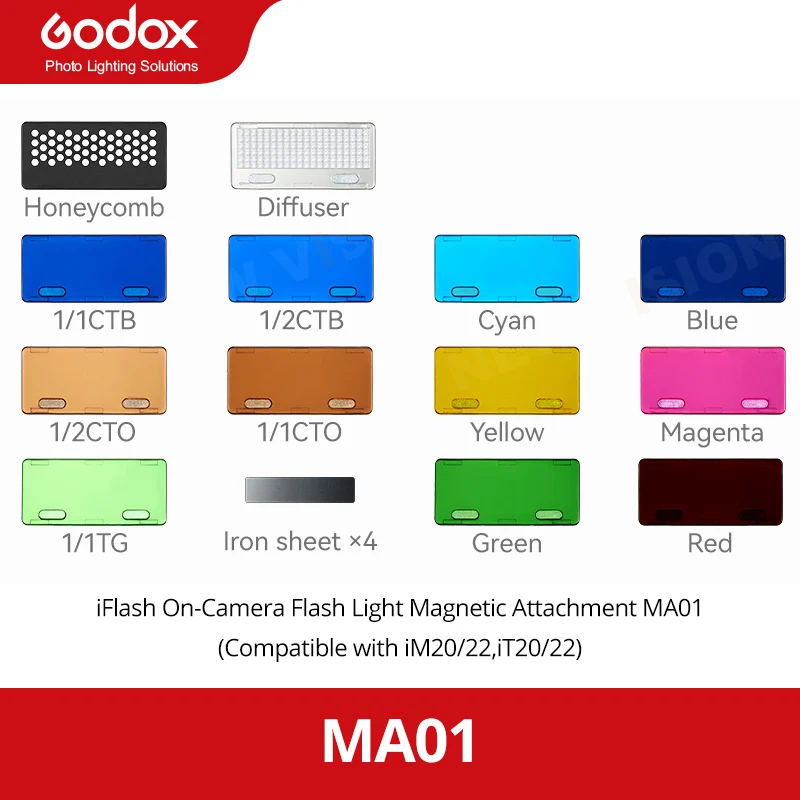 MA01 MA02 Magnetic Color Filters Creativity Unleashed Diffuser for iT30PRO/iT32