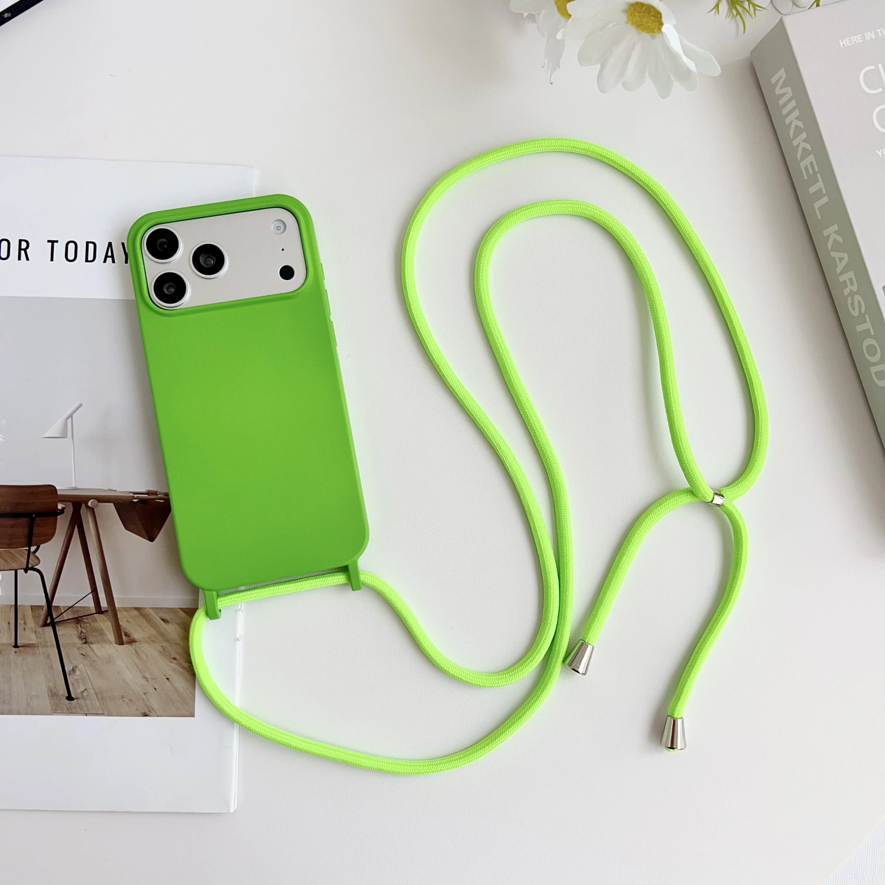 Candy Crossbody Lanyard Cord Silicone Case with Necklace Strap - Soft Bumper Cover