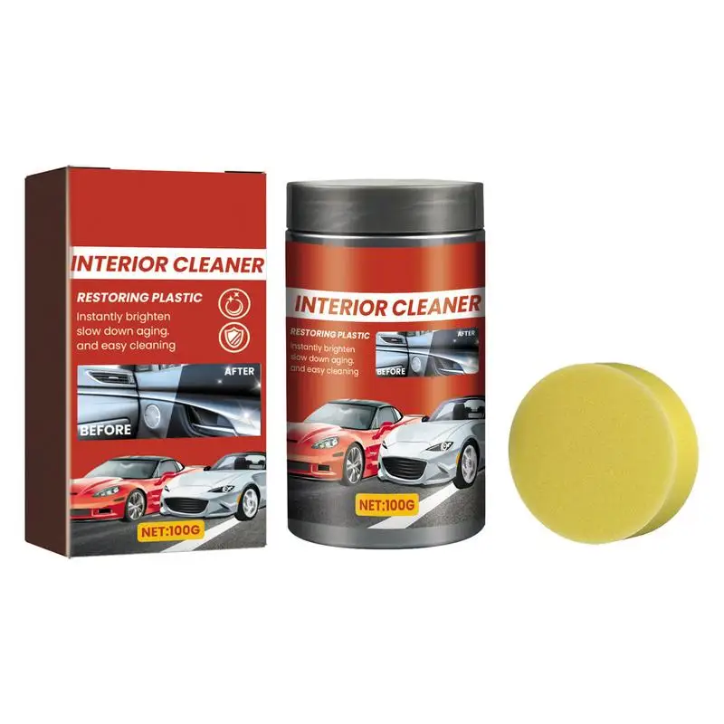 

Interior Cleaner Car Detailing Wax Car Interior Detailing Cleaner 100g Cleaning Supplies Odorless Mild Powerful For Car