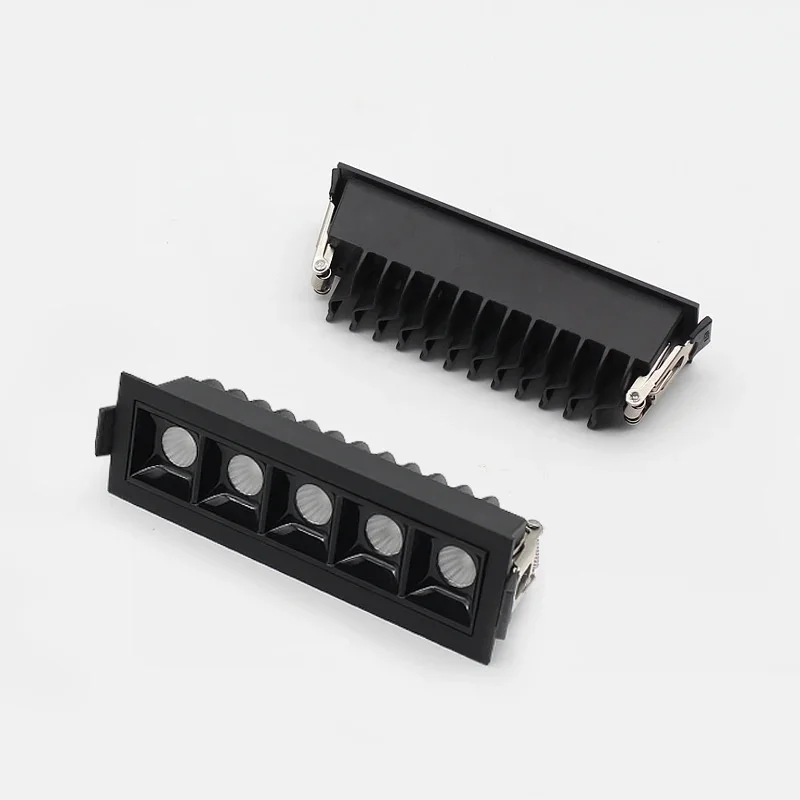 Description Picture 5 of itemDie casting LED Spot light 10W20W30W Dimmable Grille Line lamp Recessed Strip Ceiling lamp COB downlights living room indoor